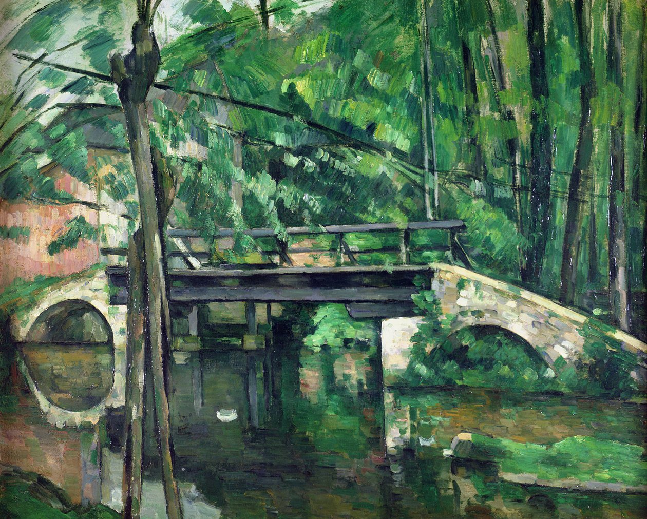 The Bridge at Maincy lub The Bridge at Mennecy lub The Little Bridge, c.1879 autorstwa Paul Cézanne