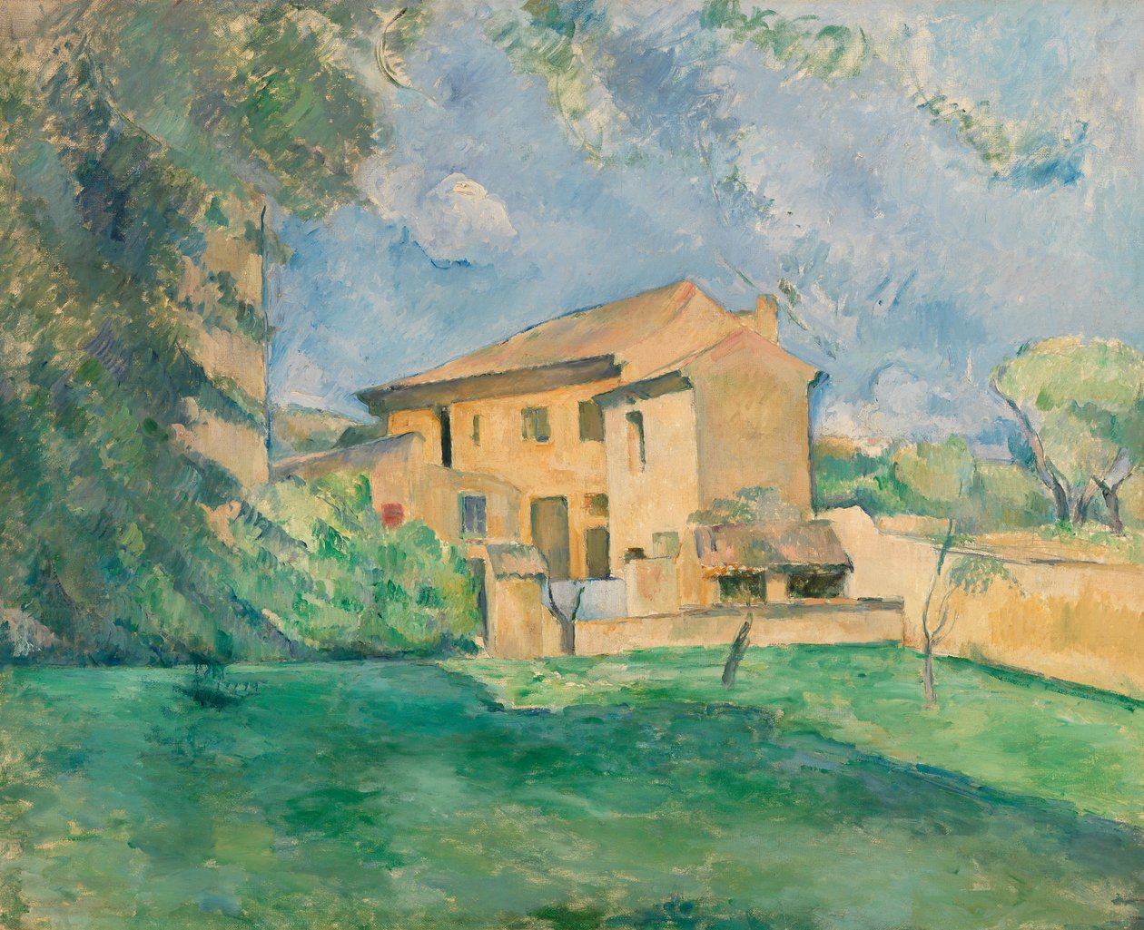Farma w Jas de Bouffan autorstwa Paul Cézanne