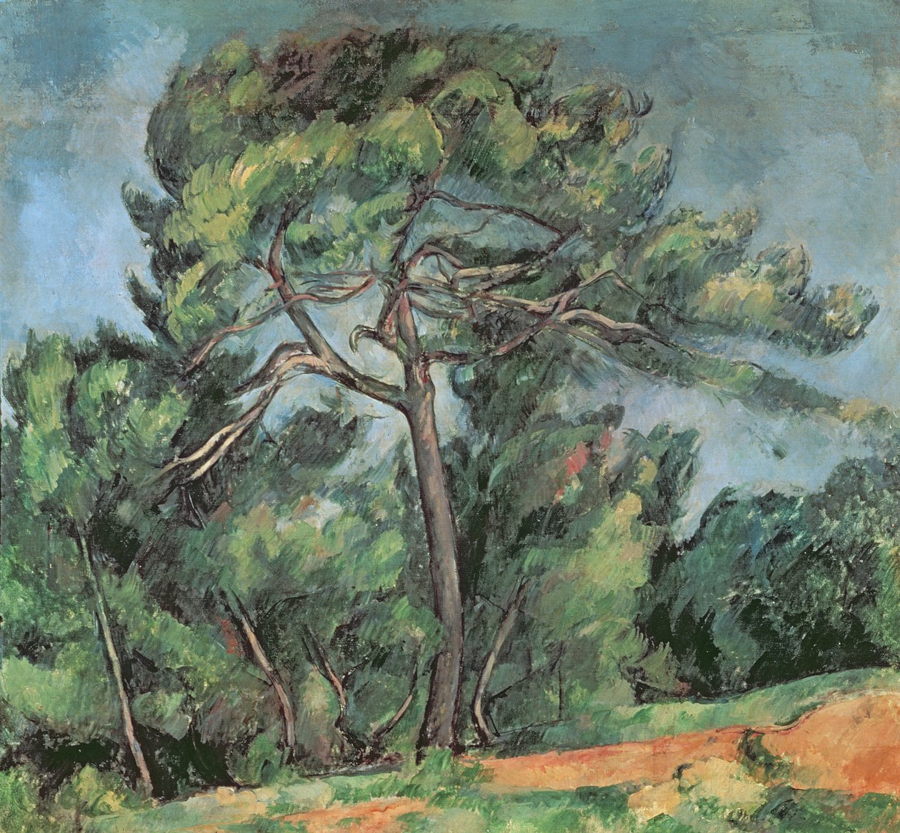 Duża Sosna, ok.1889 autorstwa Paul Cézanne