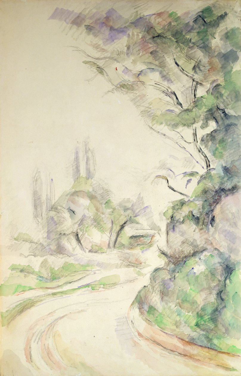 Kręta droga, ok. 1900-06 autorstwa Paul Cézanne