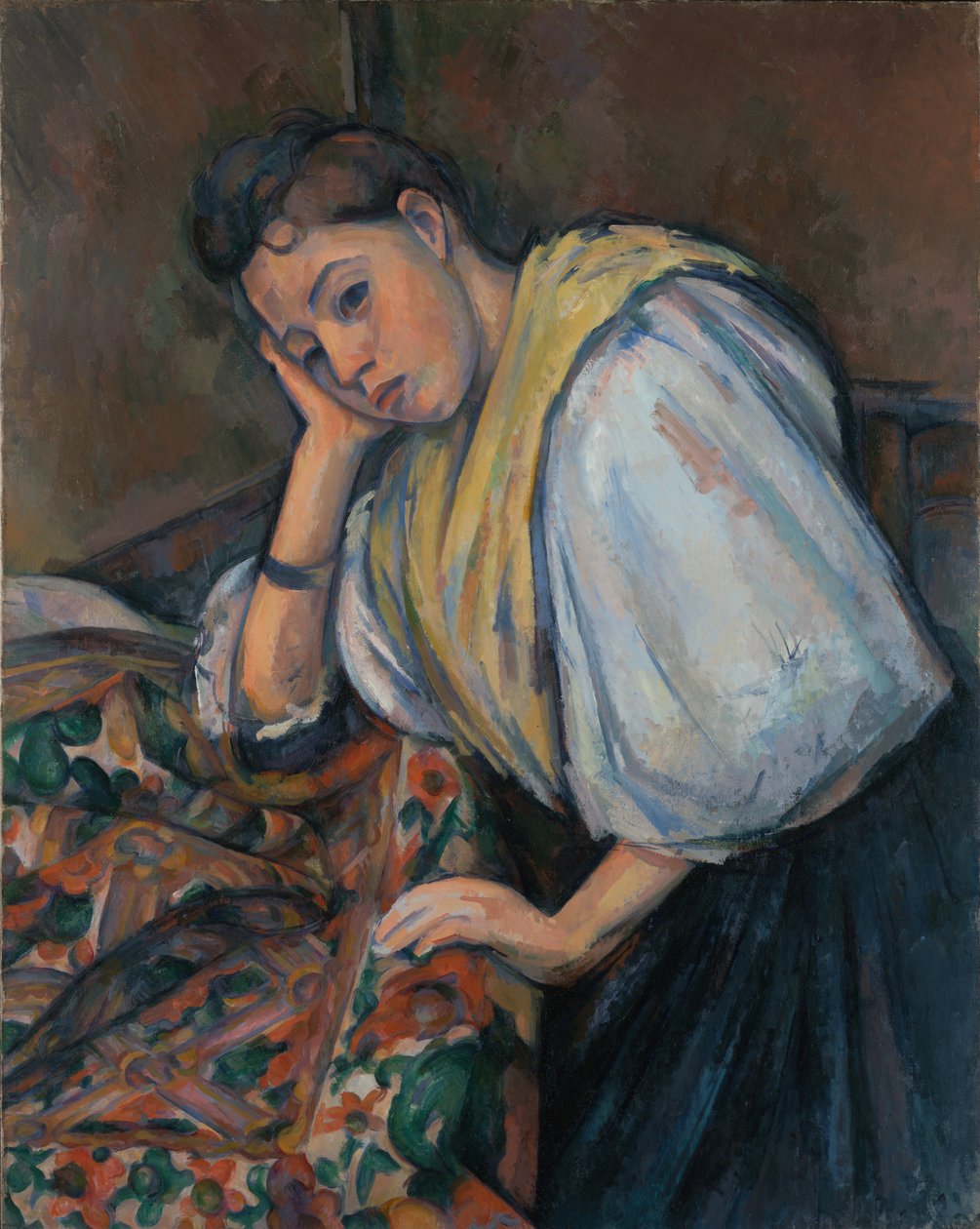 Młoda Włoszka przy stole autorstwa Paul Cézanne