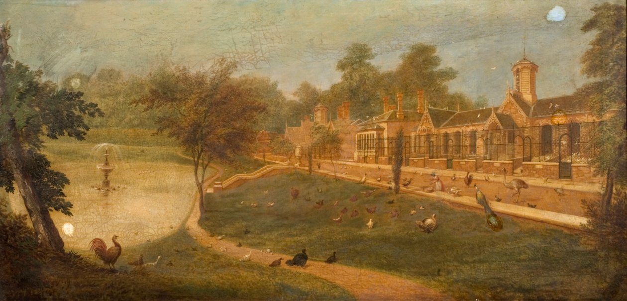 Woliera Królowej Wiktorii, ok.1852 autorstwa Paul Fischer