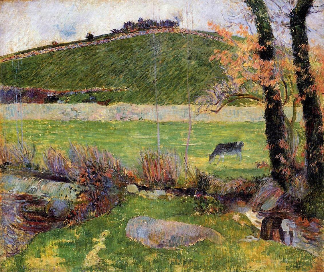 Łąka nad brzegiem alei autorstwa Paul Gauguin