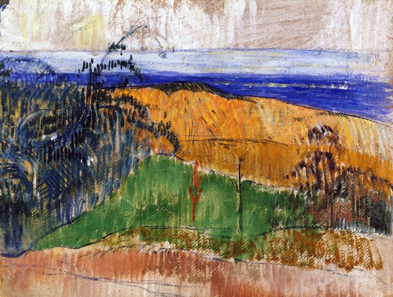 Plaża w Bellangenay, 1889 autorstwa Paul Gauguin
