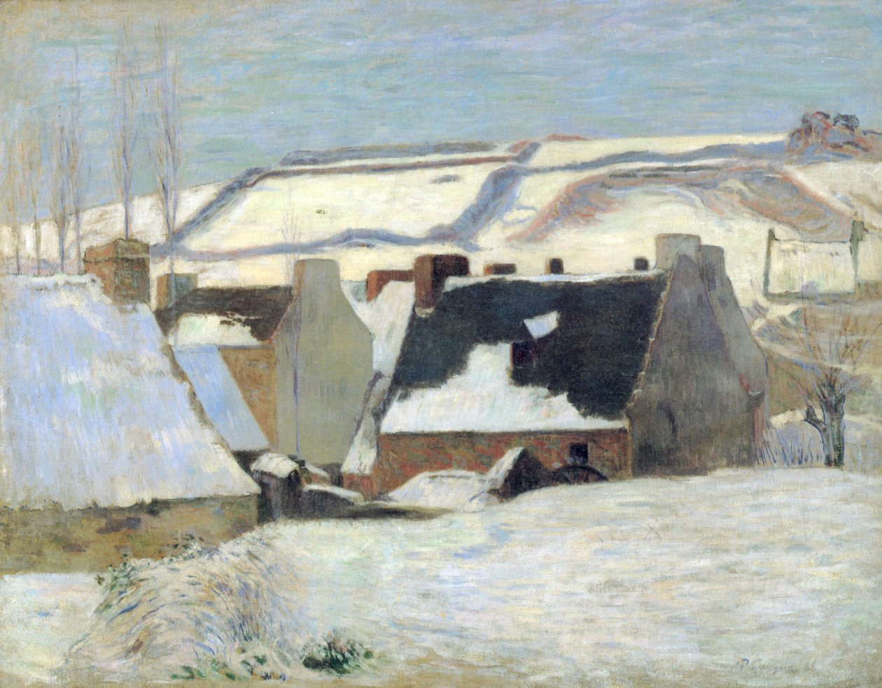 Bretońska wioska w śniegu autorstwa Paul Gauguin
