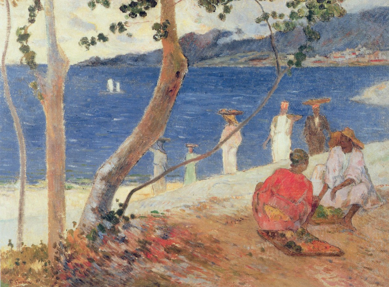 Nad morzem, 1887 autorstwa Paul Gauguin