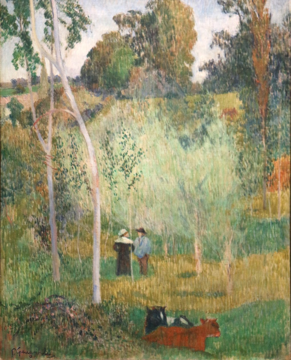 Rozmowa na polach autorstwa Paul Gauguin