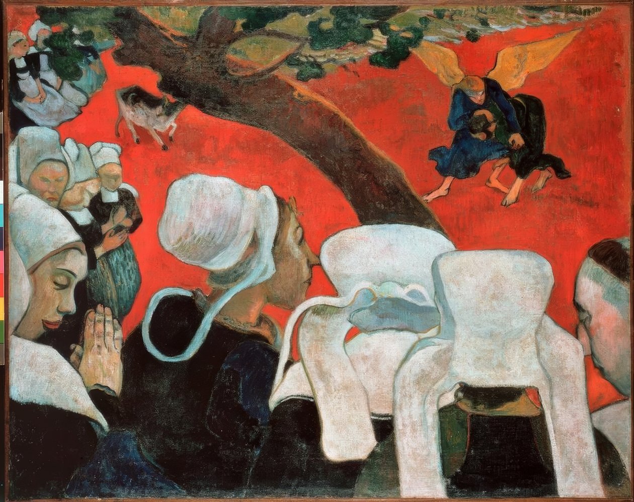 Wizja po kazaniu lub bitwie Jakuba z E autorstwa Paul Gauguin
