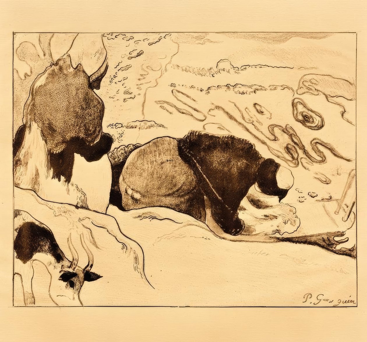 Praczki autorstwa Paul Gauguin