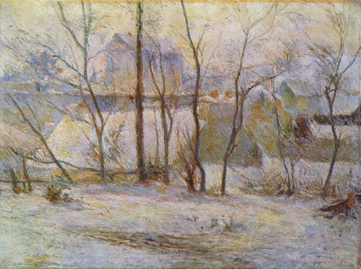 Ogród w śniegu autorstwa Paul Gauguin