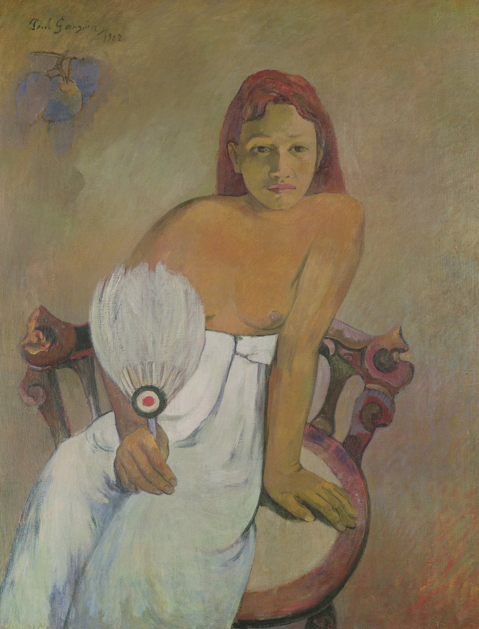 Dziewczyna z wachlarzem, 1902 autorstwa Paul Gauguin