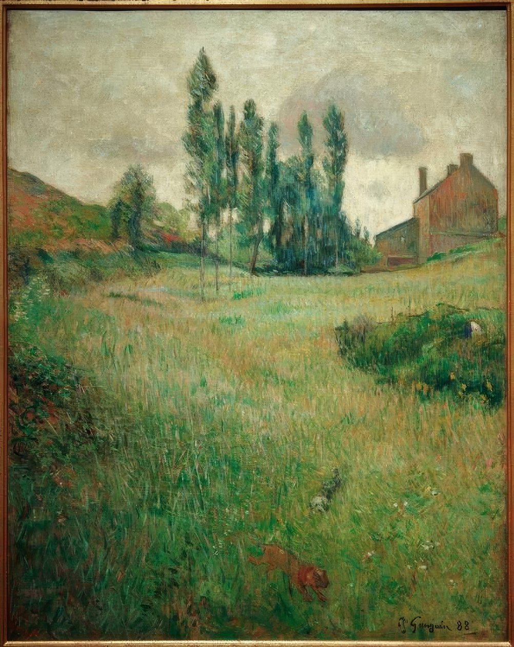 Psy na łące autorstwa Paul Gauguin