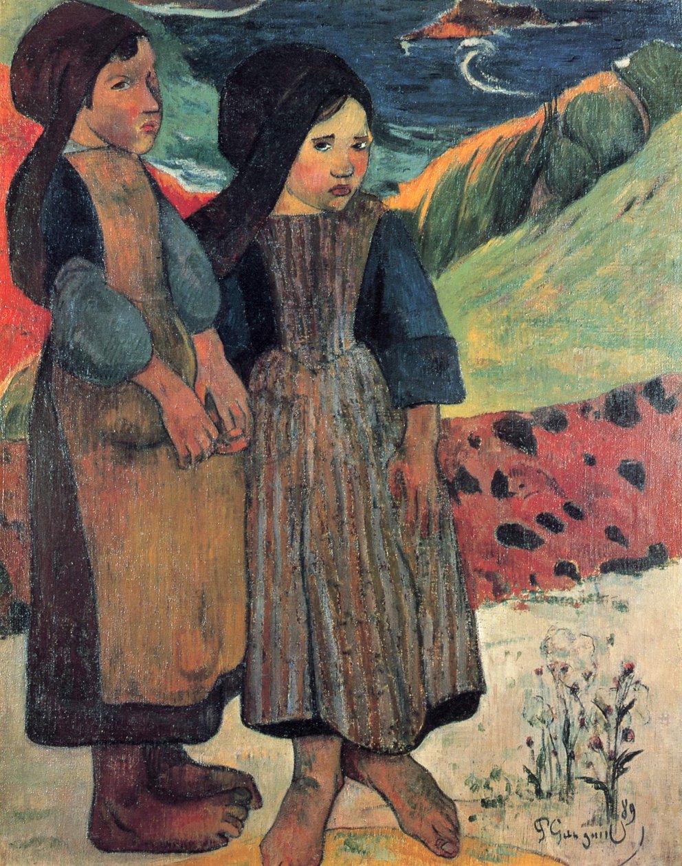 Mali Bretonowie am Meer autorstwa Paul Gauguin
