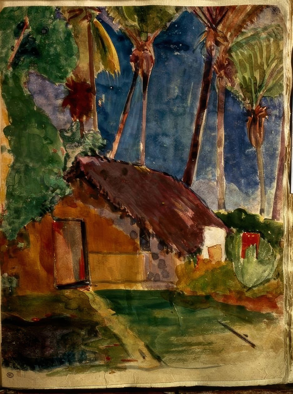 Krajobraz na Tahiti autorstwa Paul Gauguin