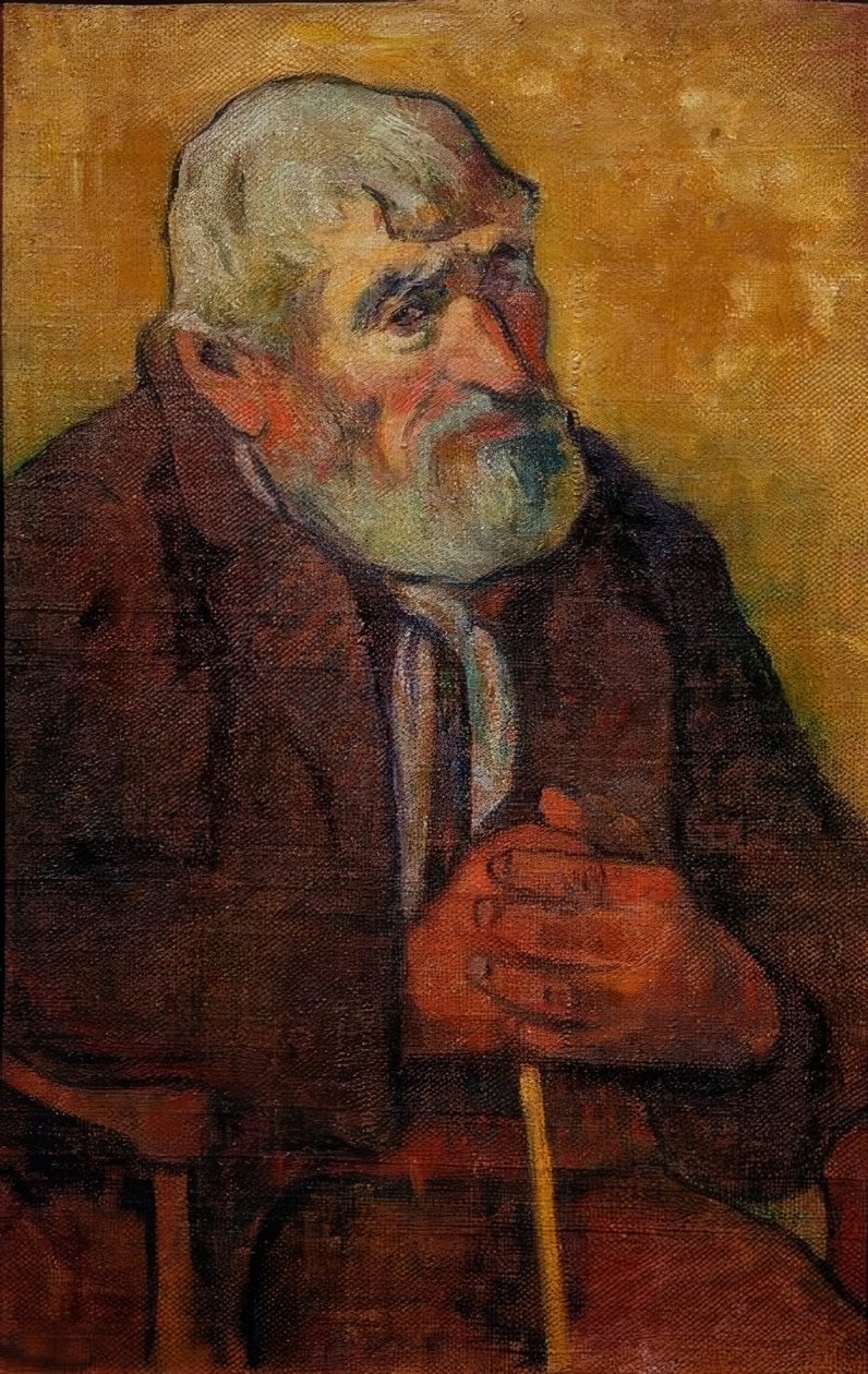 Starzec z kijem autorstwa Paul Gauguin