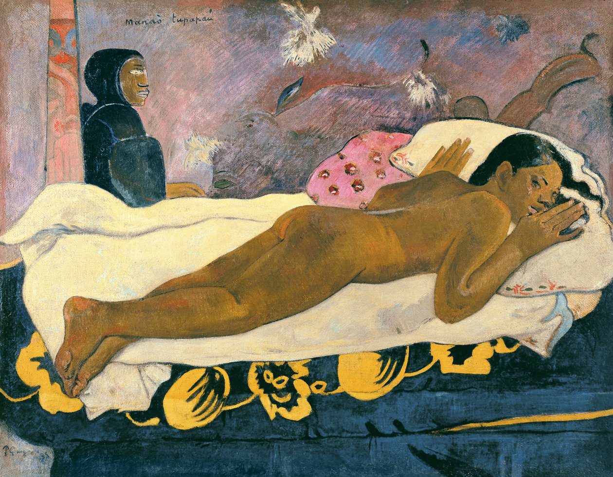 Manao Tupapau (Duch umarłych patrzy), 1892 autorstwa Paul Gauguin