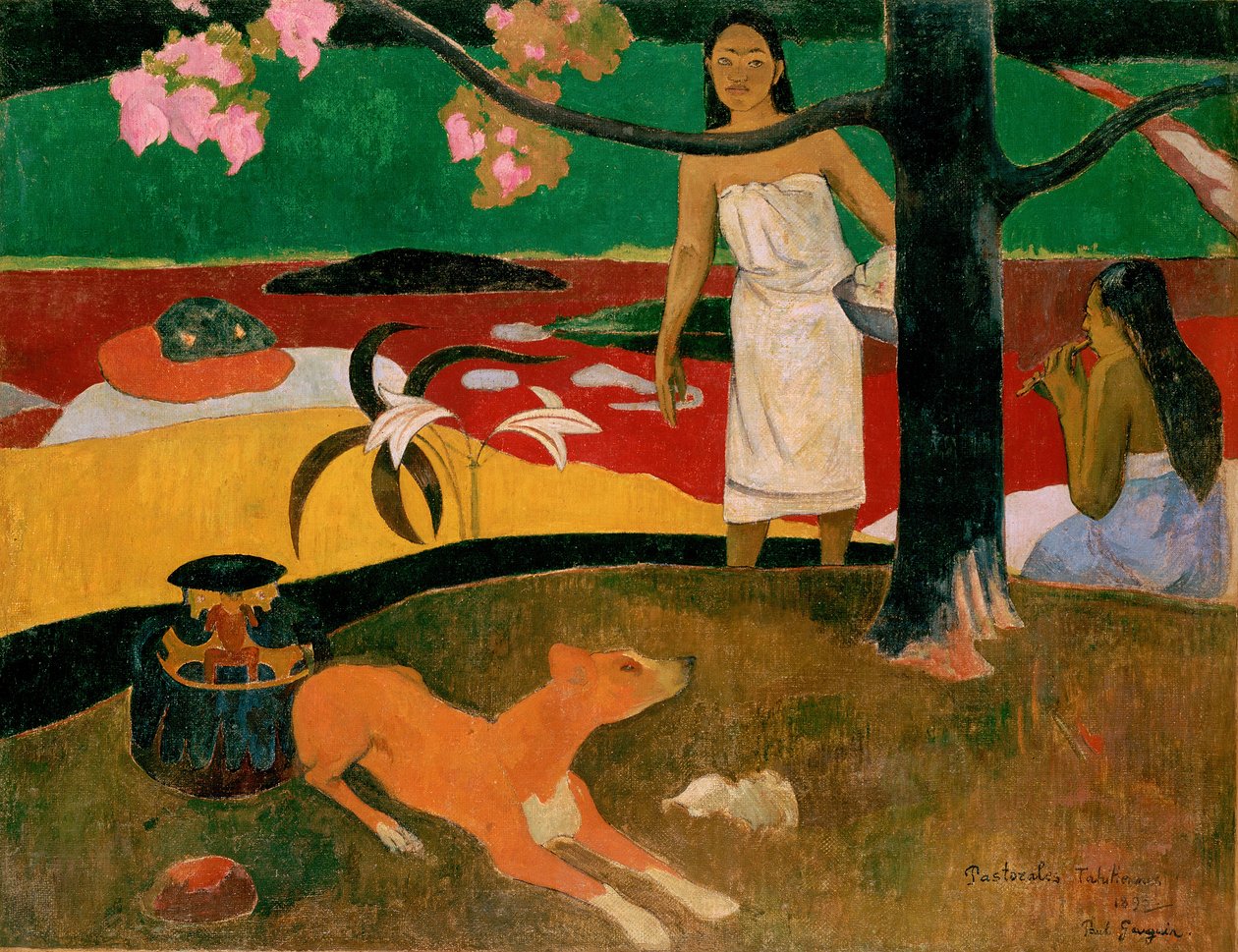 Pastorałki tahitańskie, 1893 autorstwa Paul Gauguin