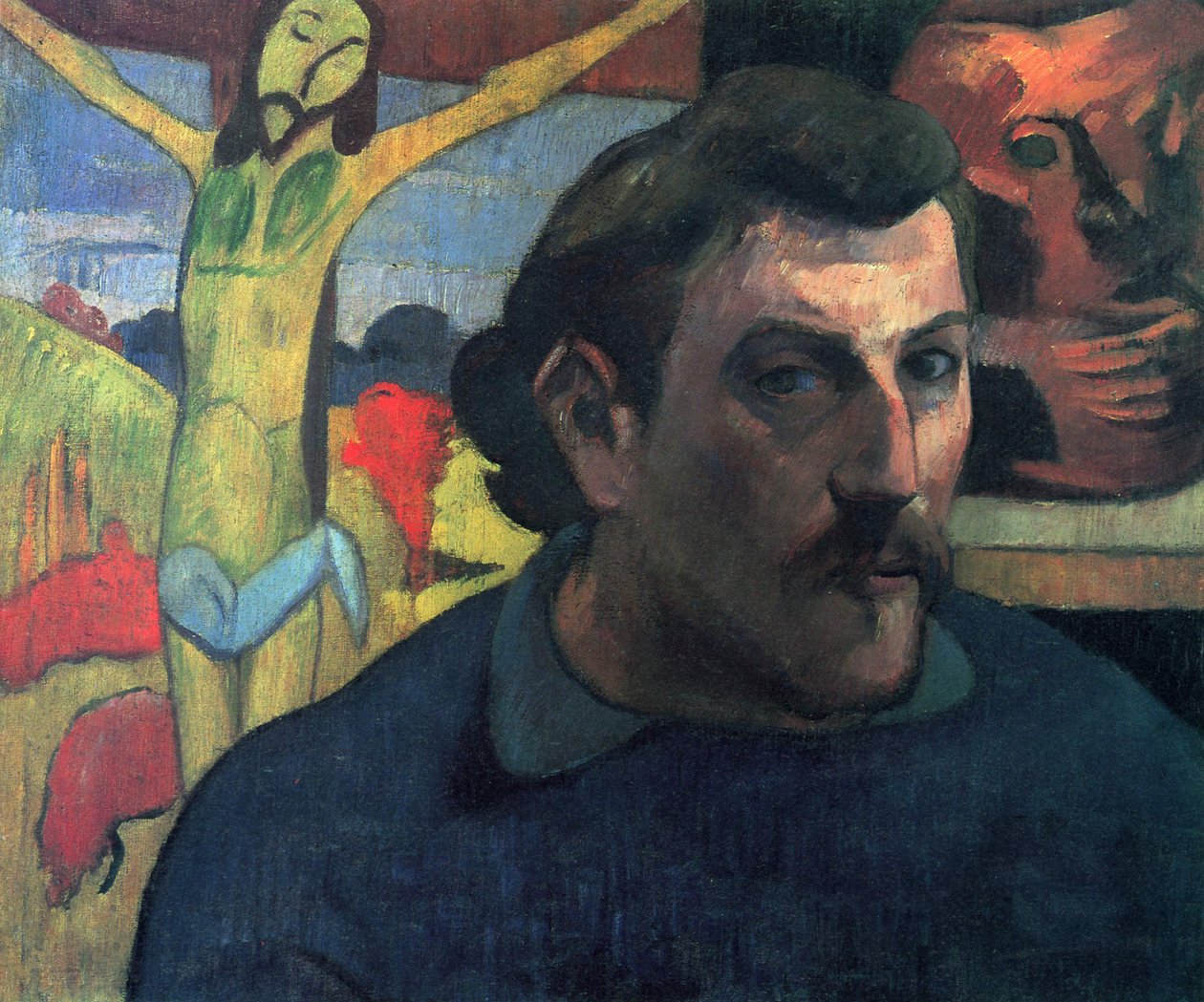 Portret artysty z żółtym Chrystusem autorstwa Paul Gauguin