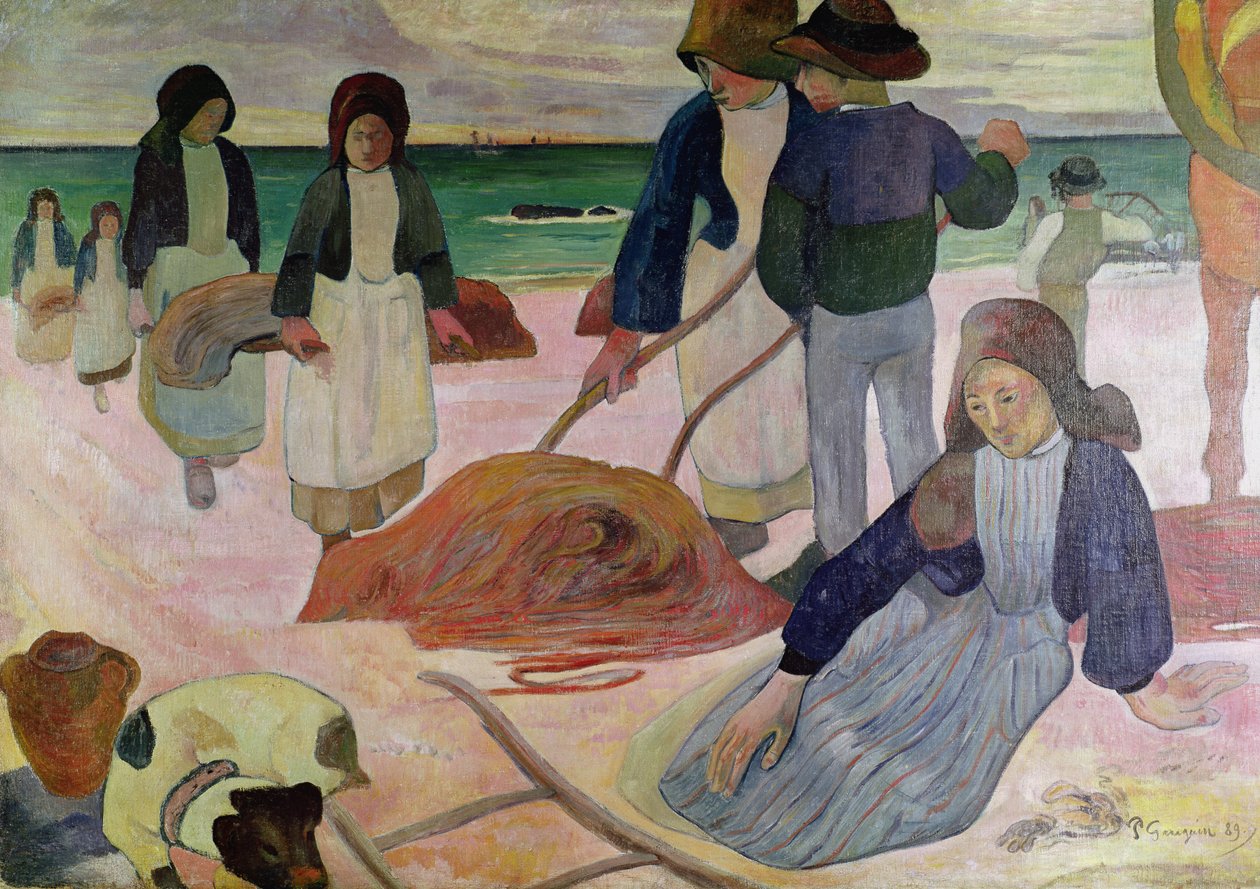 Zbieracze wodorostów, 1889 autorstwa Paul Gauguin