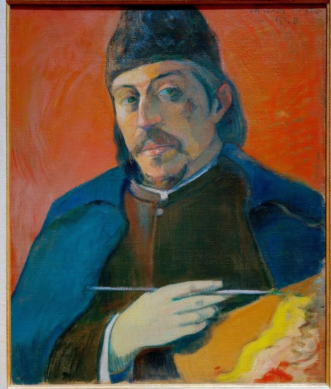 Autoportret z paletą autorstwa Paul Gauguin