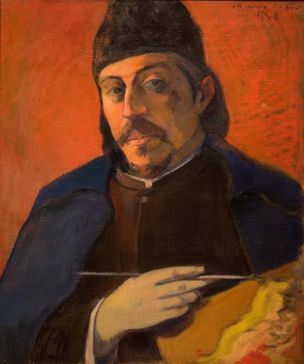 Autoportret z paletą autorstwa Paul Gauguin