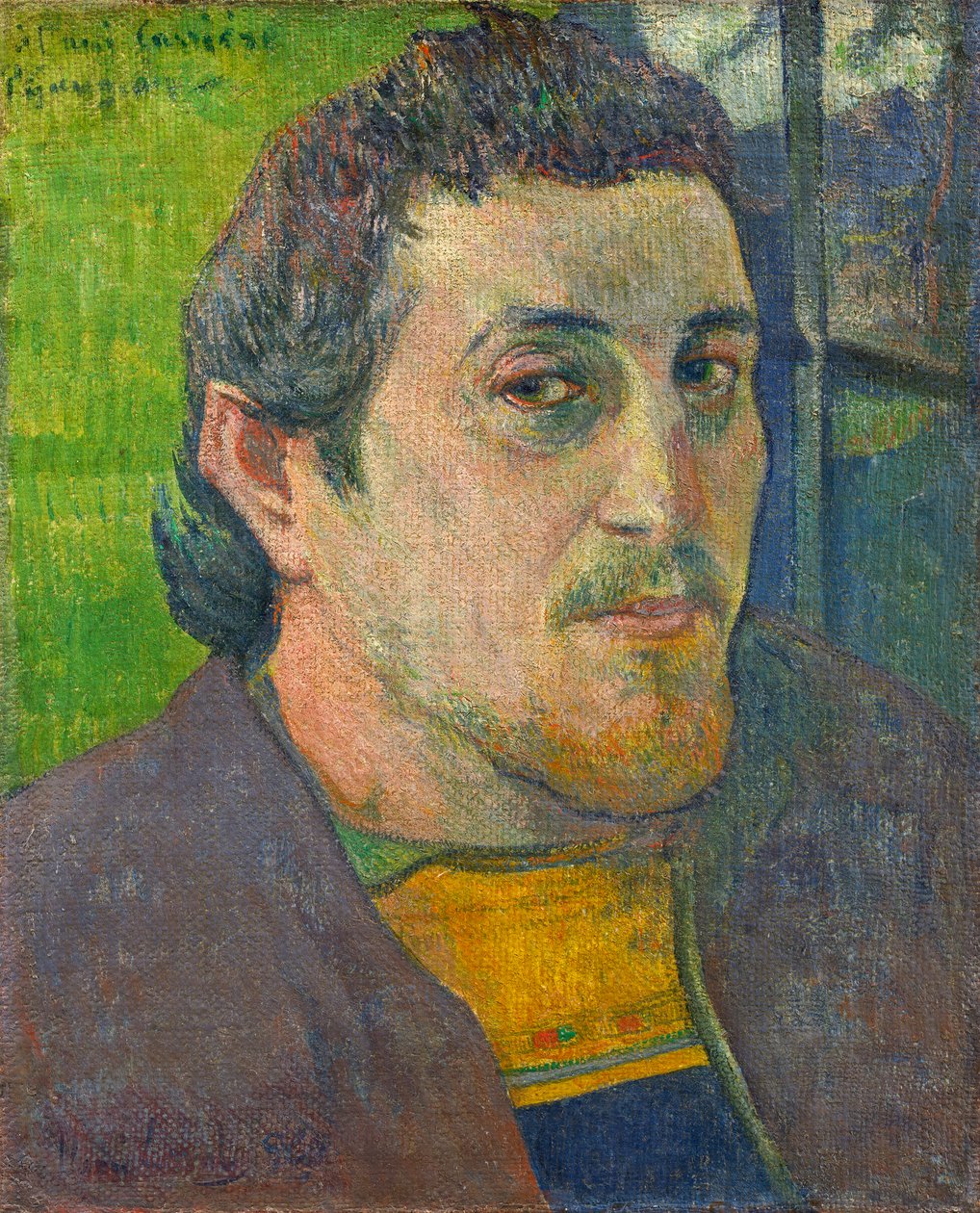 Autoportret dedykowany Carriere, 1888-1889 autorstwa Paul Gauguin