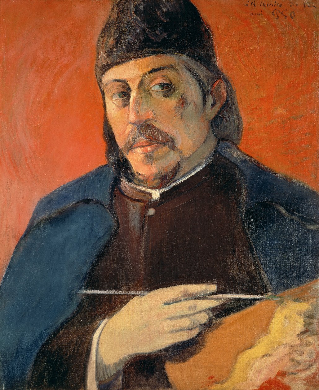 Autoportret z paletą, 1893-94 autorstwa Paul Gauguin