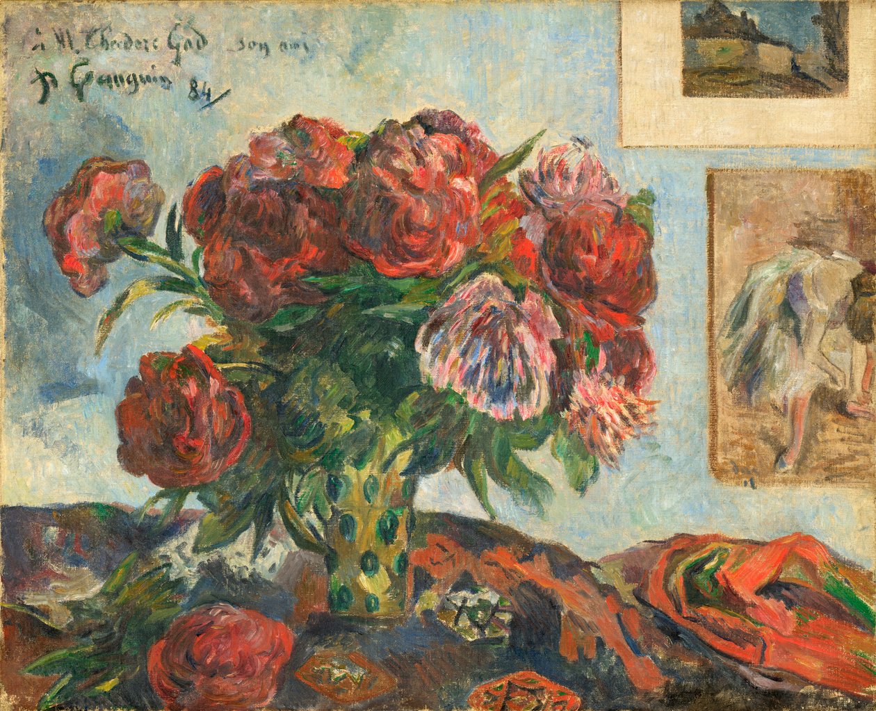 Martwa natura z piwoniami autorstwa Paul Gauguin