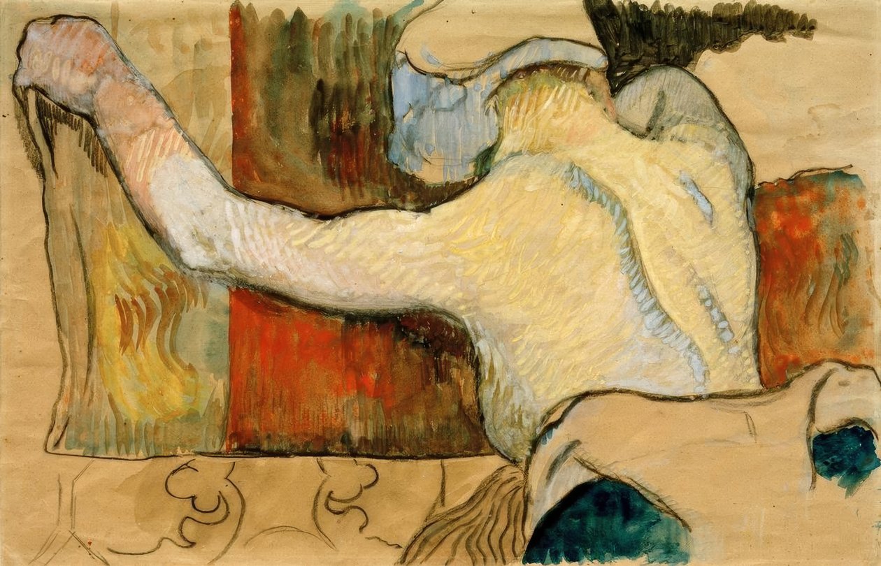 Studium dla kobiet z upałem świń lub w południe autorstwa Paul Gauguin
