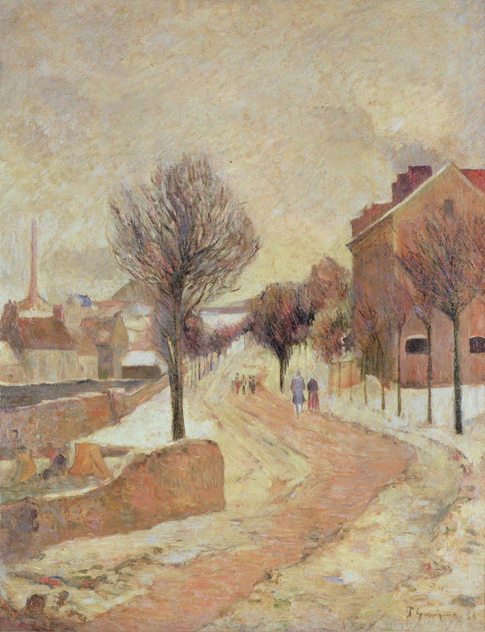 Przedmieście pod śniegiem (zimowy dzień), 1886 autorstwa Paul Gauguin