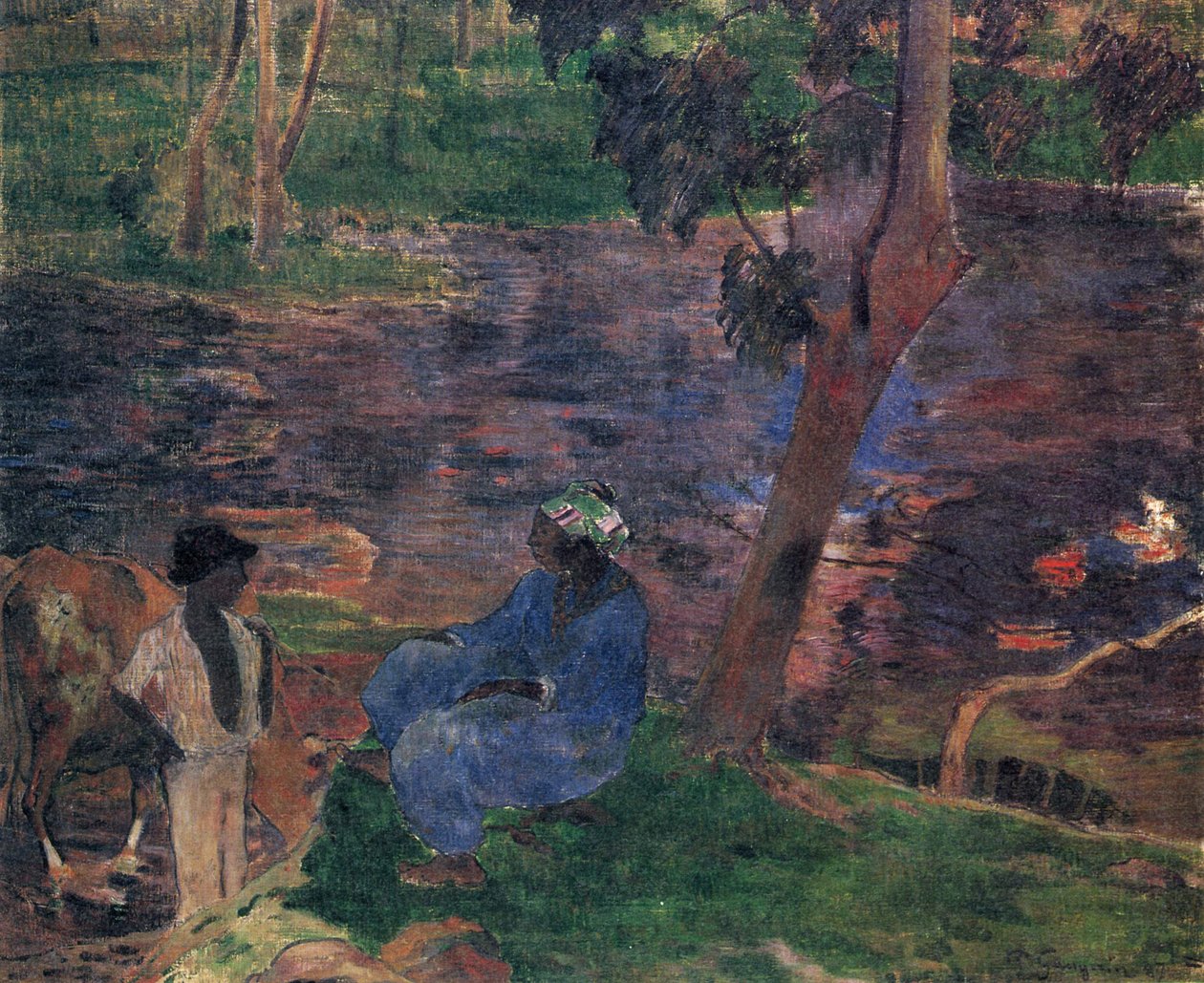 Brzeg stawu autorstwa Paul Gauguin