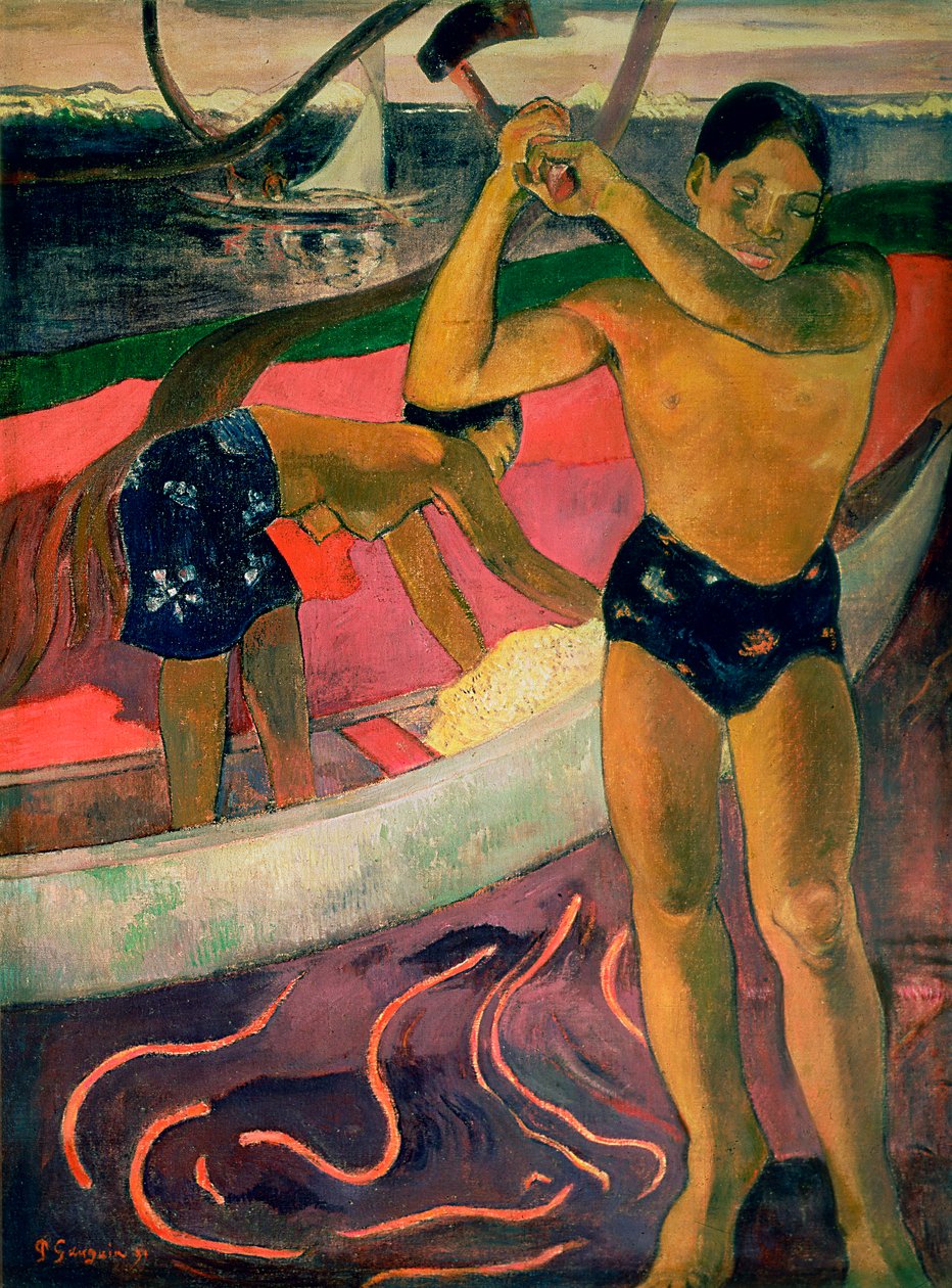 Człowiek z siekierą, 1891 autorstwa Paul Gauguin
