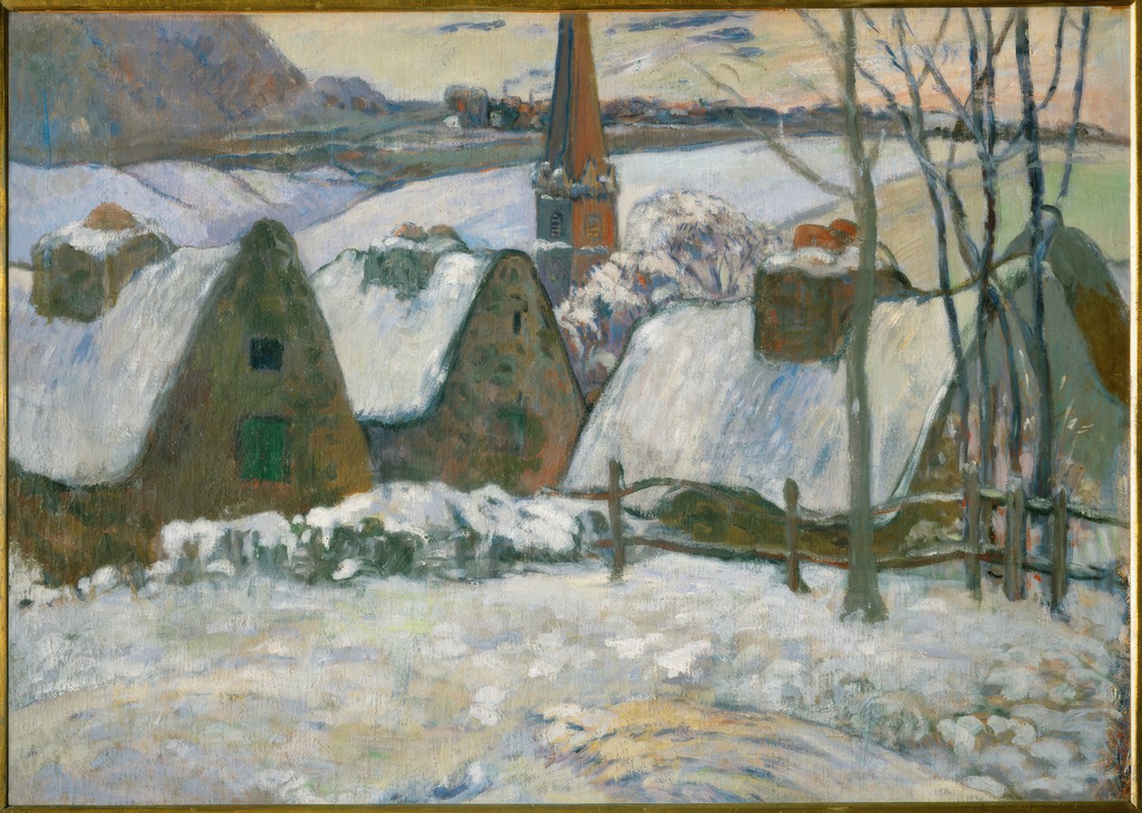 Bretońska wioska pod śniegiem autorstwa Paul Gauguin