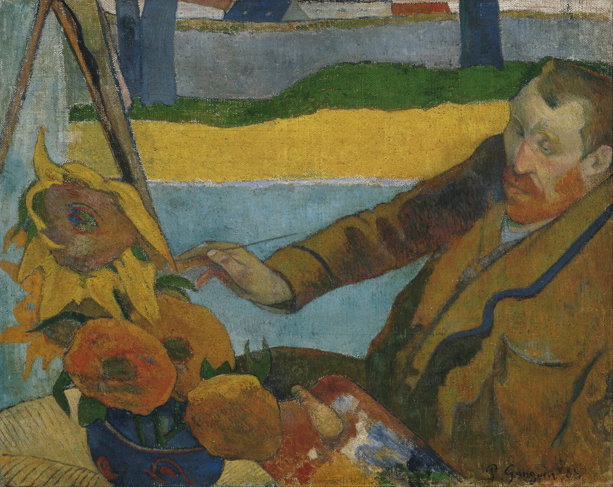 Vincent van Gogh malujący słoneczniki autorstwa Paul Gauguin