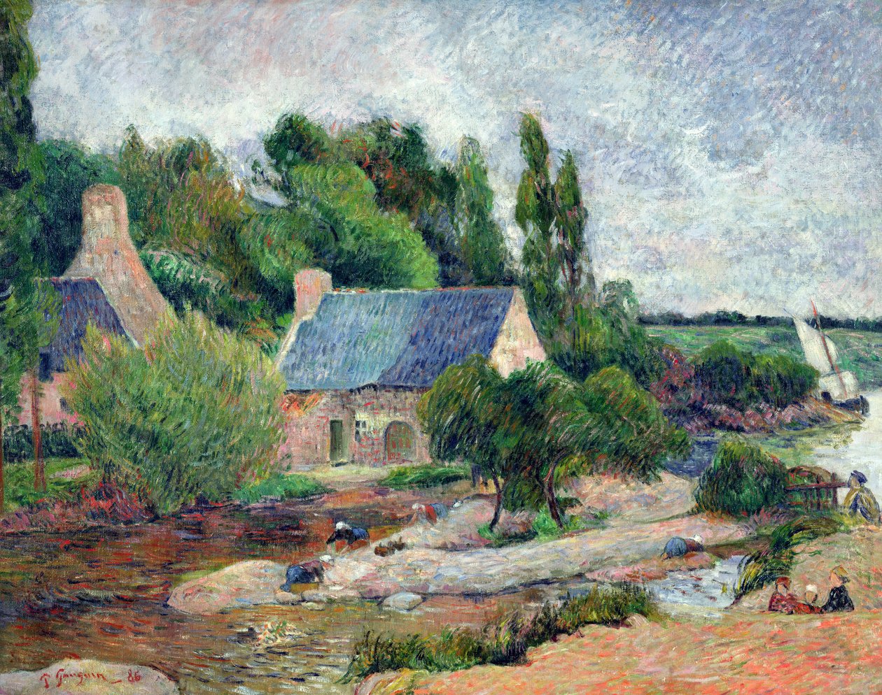 Praczki w Pont-Aven, 1886 r. autorstwa Paul Gauguin
