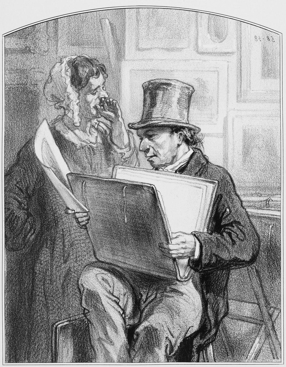 Avant la lettre, plansza 10 z Les Toquades, 1858 autorstwa Paul Gavarni