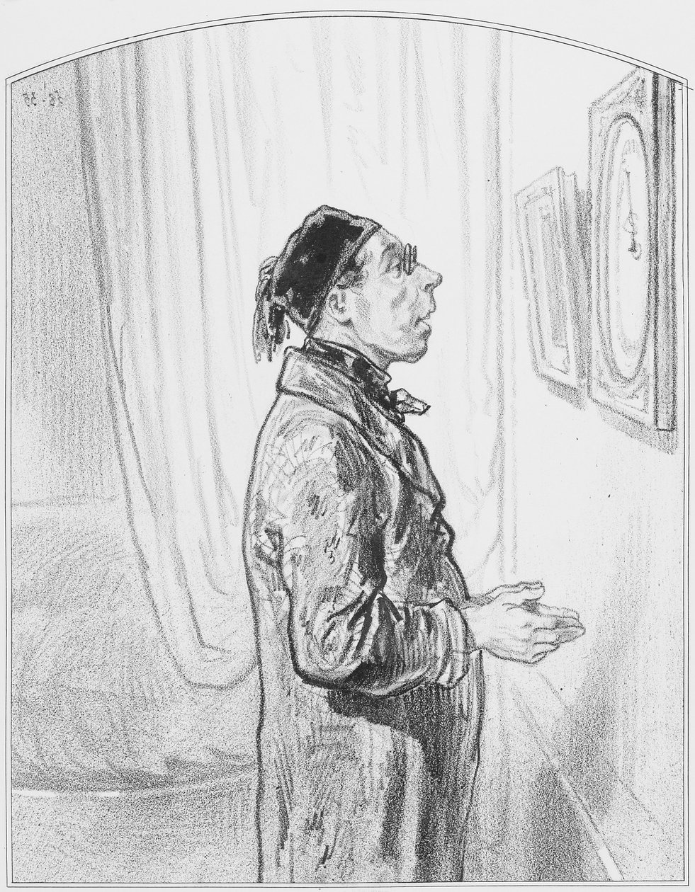 Barometr, Tablica 6 z Les Toquades, 1858 autorstwa Paul Gavarni