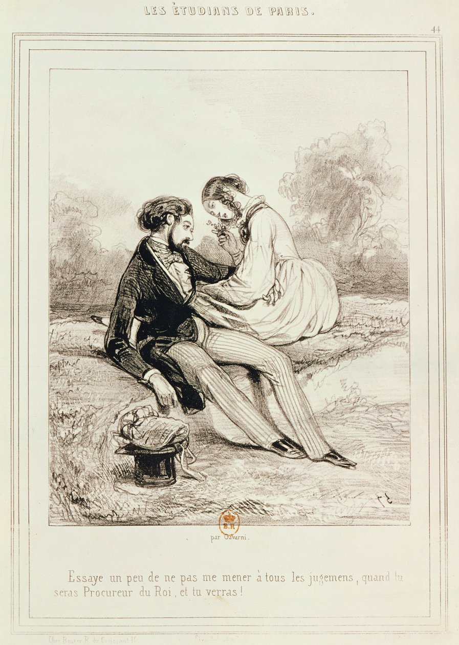 „Uczniowie paryscy”, 1839 autorstwa Paul Gavarni
