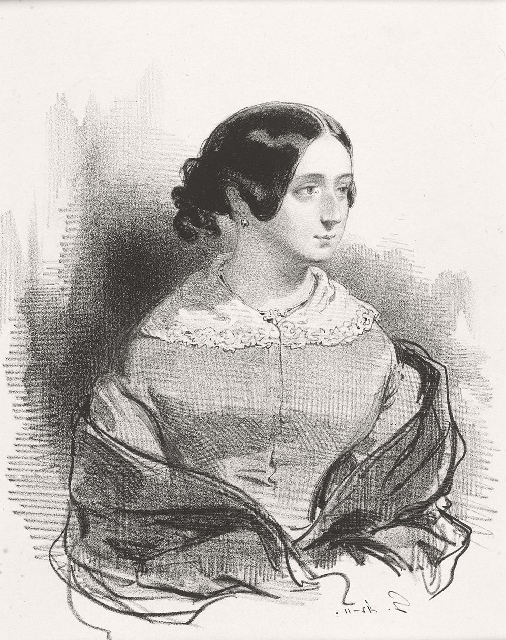 Pani Montigny, 1842 autorstwa Paul Gavarni