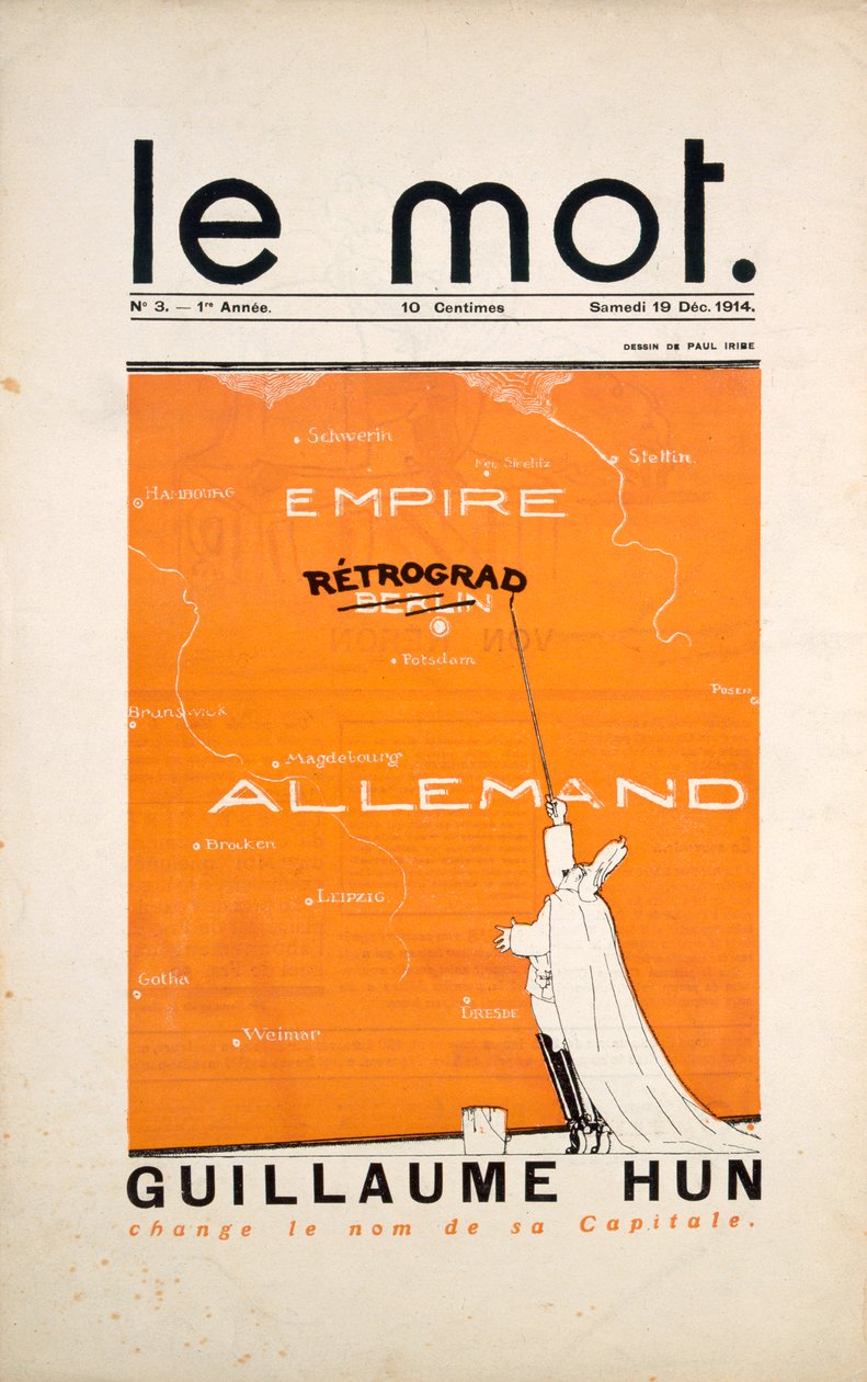 Przednia okładka magazynu „Le Mot”, grudzień 1914 autorstwa Paul Iribe