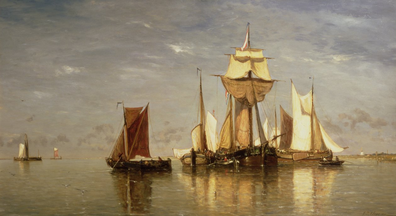 Spokój na Skaldzie, 1867 r. autorstwa Paul Jean Clays