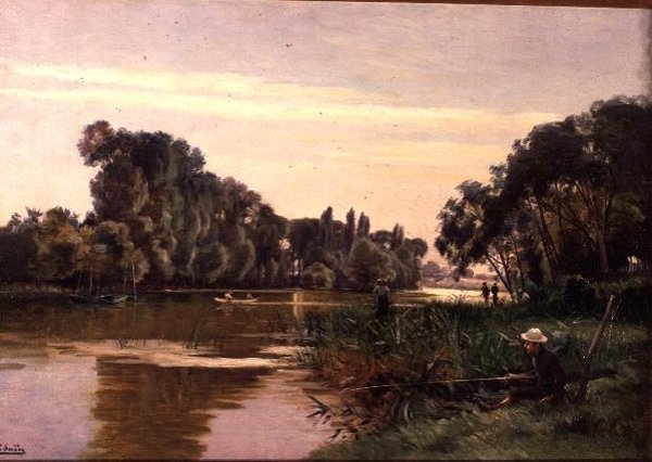 Chłopiec wędkarski autorstwa Paul Jean Marie Sain