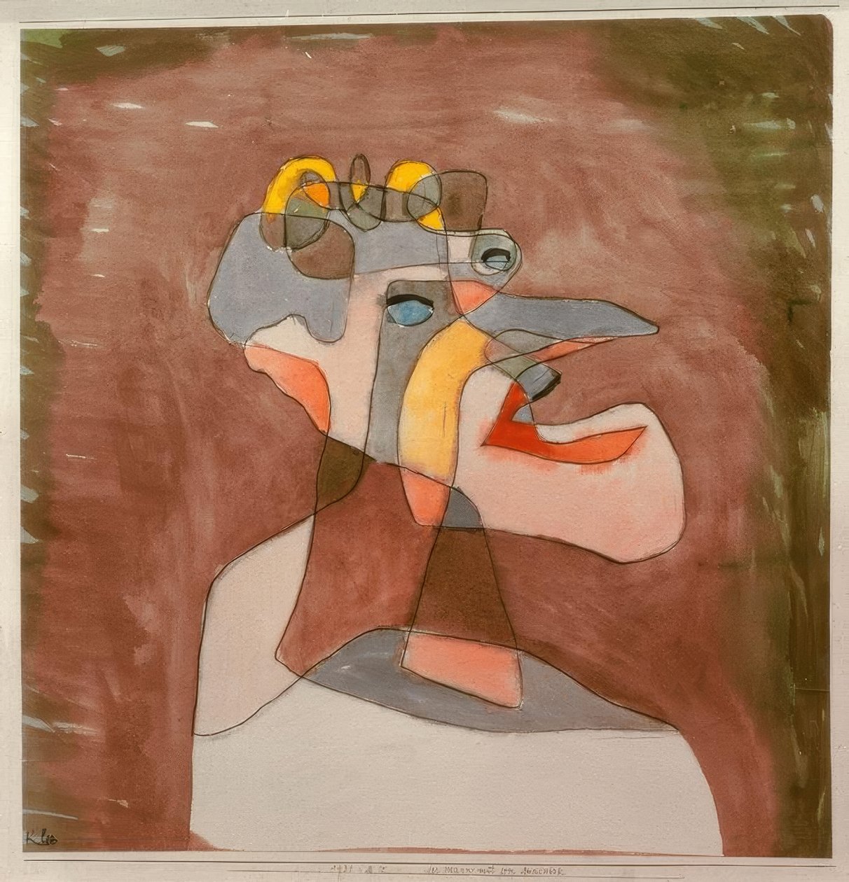 Człowiek z ustami autorstwa Paul Klee
