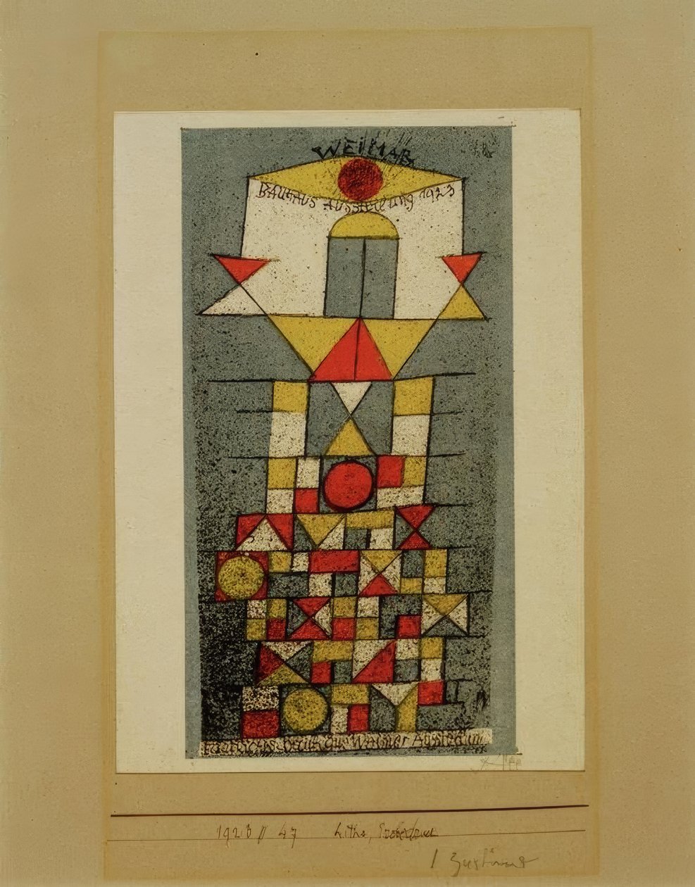 Strona podniesiona, wystawa Weimar Bauhaus 1923, Bauhau autorstwa Paul Klee