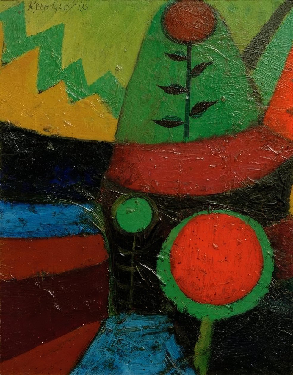 Trzy kwiaty autorstwa Paul Klee