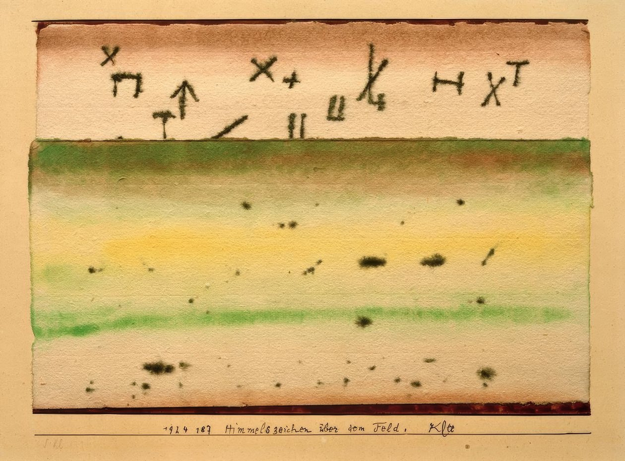 Znaki nieba nad polem autorstwa Paul Klee