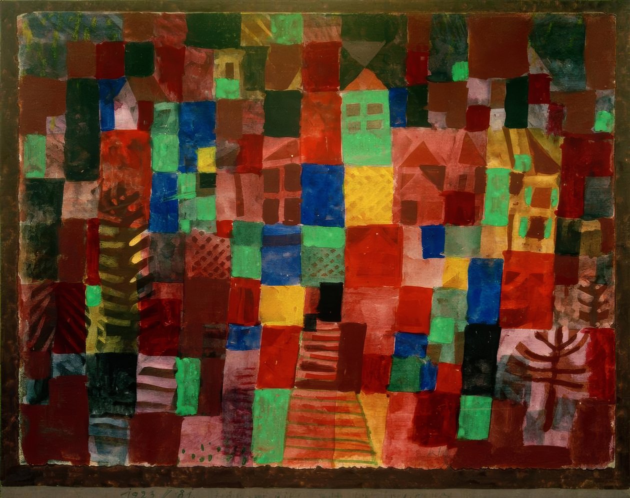 Domy ze schodami autorstwa Paul Klee