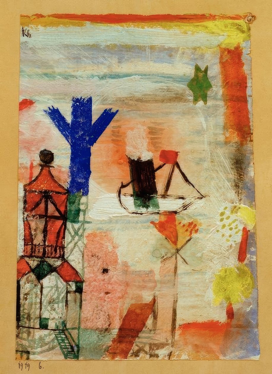 Mały parowiec autorstwa Paul Klee