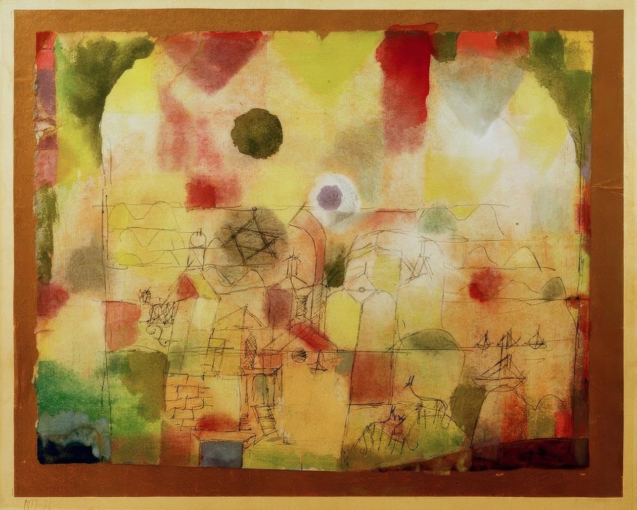 Kosmicznie przesiąknięty krajobraz autorstwa Paul Klee
