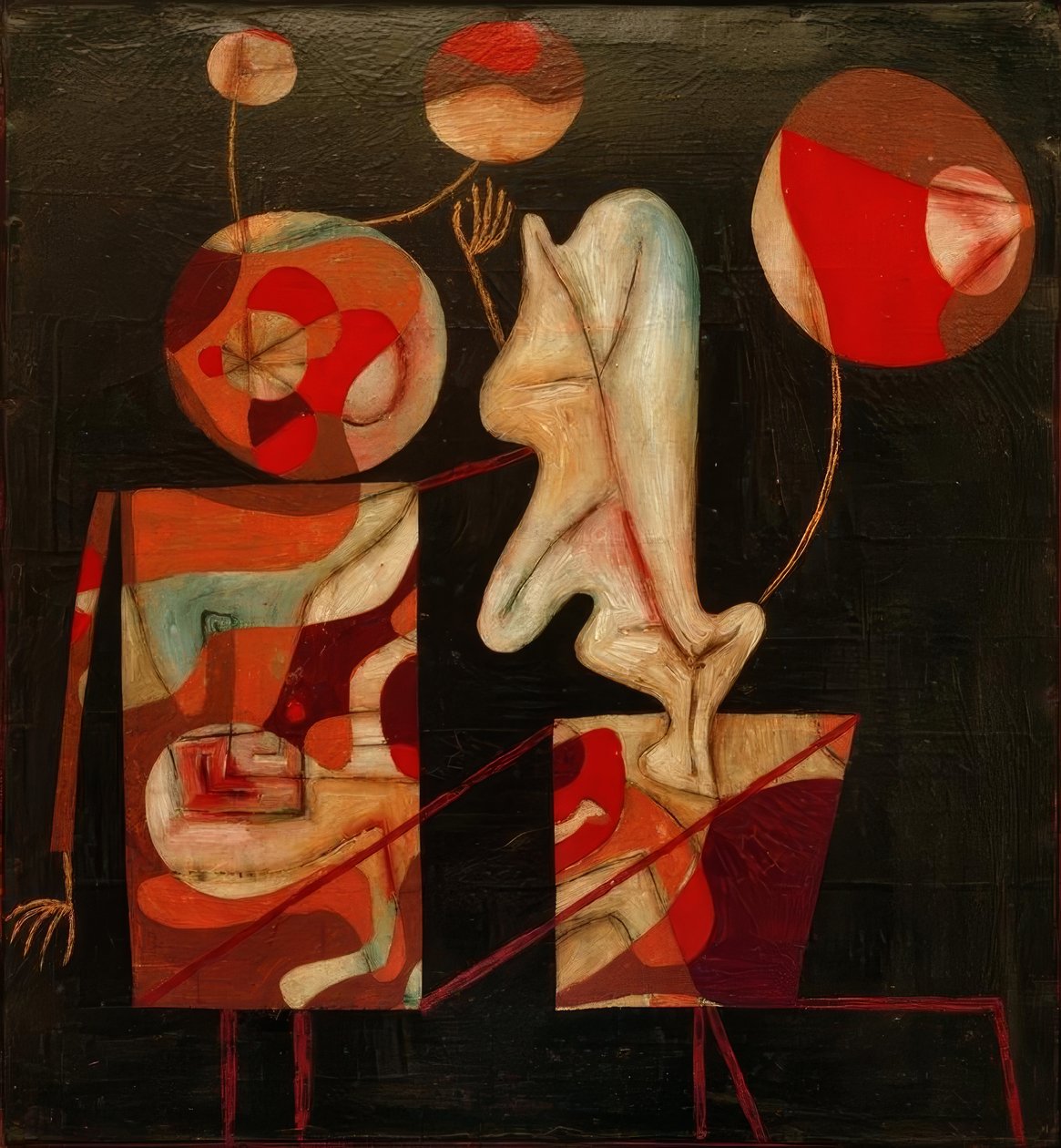 Marionetki (kolorowane na czarno) autorstwa Paul Klee